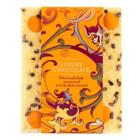   Fehér csokoládé kandírozott naranccsal és kakaóbab törettel 65G