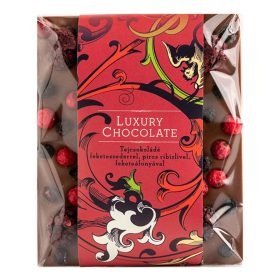 Tejcsokoládé feketeszederrel, ribizlivel és feketeáfonyával 65G   Tejcsokoládé feketeszederrel, ribizlivel és feketeáfonyával 65G