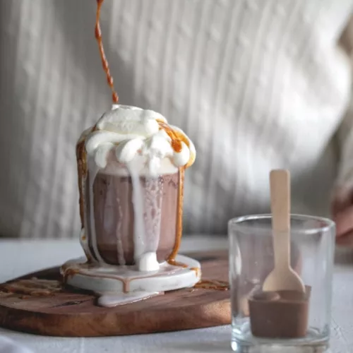 Tejmentes mogyorós tejcsokoládé jellegű forró csoki 40g