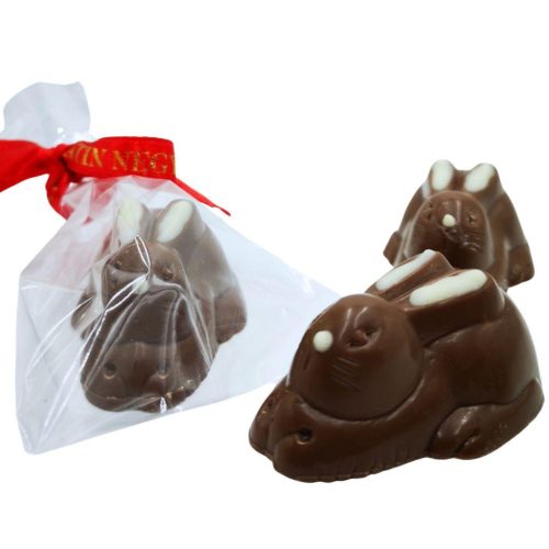 Mogyorókrémmel töltött tejcsokoládé nyúl 19gr