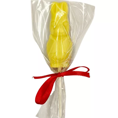 Húsvéti fehér csokoládés nyúl nyalóka 14G