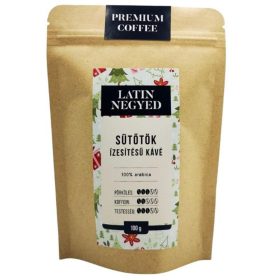 Fahéj-sütőtök ízesítésű kávé kraft tasakban 100g 