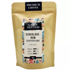 Csokoládé-rum ízesítésű kávé kraft tasakban 100g