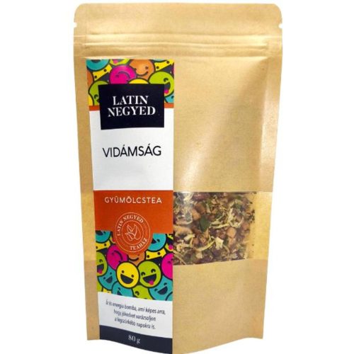 Vidámság gyümölcstea 80g kraft tasakban