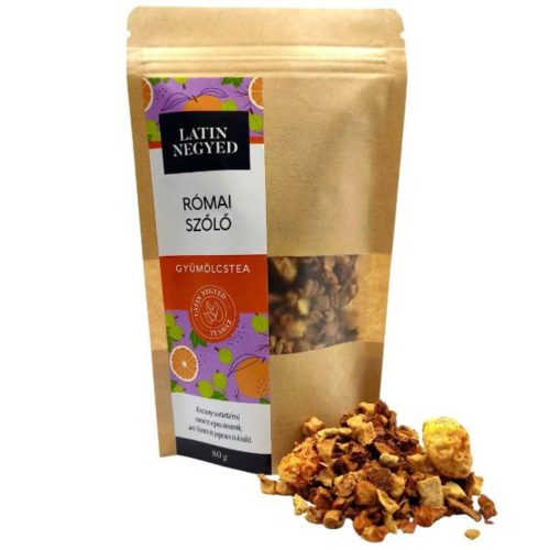 Római szőlő gyümölcstea 80g kraft tasakban