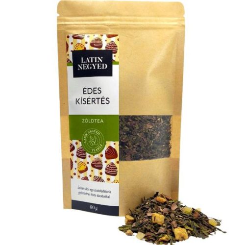 Édes kísértés ízesített zöld tea 60g kraft tasakban